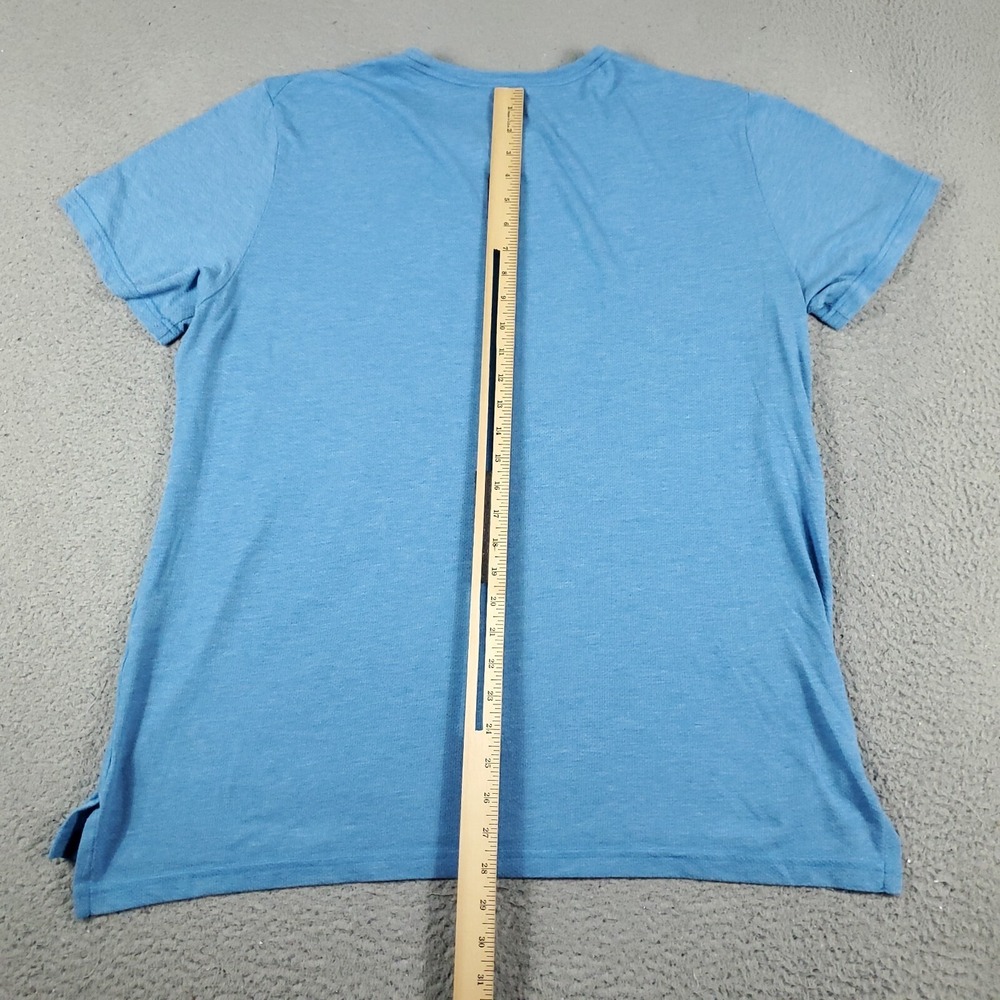 Nike T Shirt Mens XL Blue Swoosh Training Active Gym Short Sleeve - Picture 3 of 6